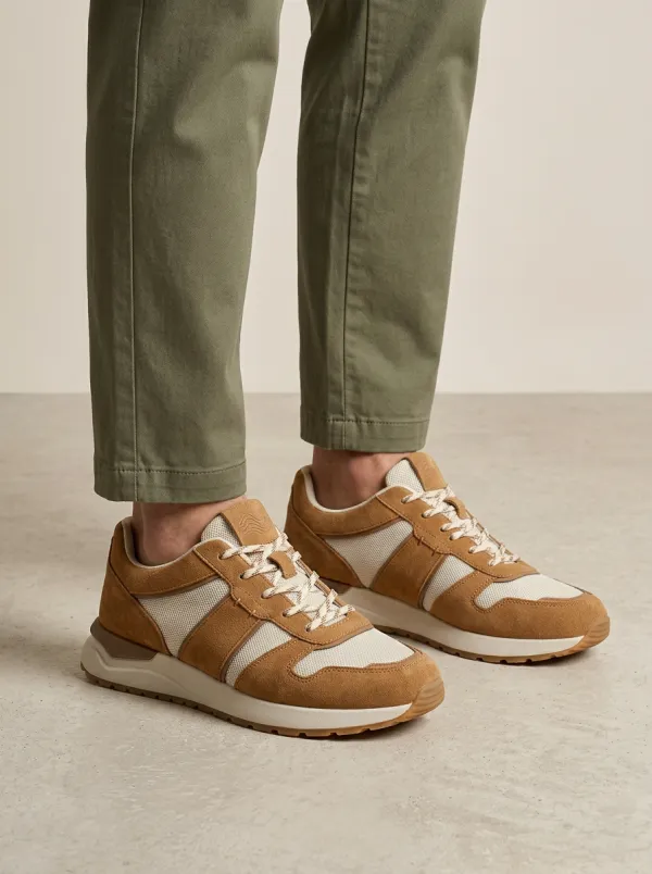 Unisex Modern Casual Minimalist Suede Mesh Print Sneakers