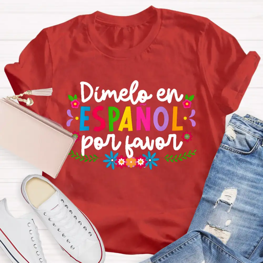 Favor Colorful Flowers Teacher T-Shirt