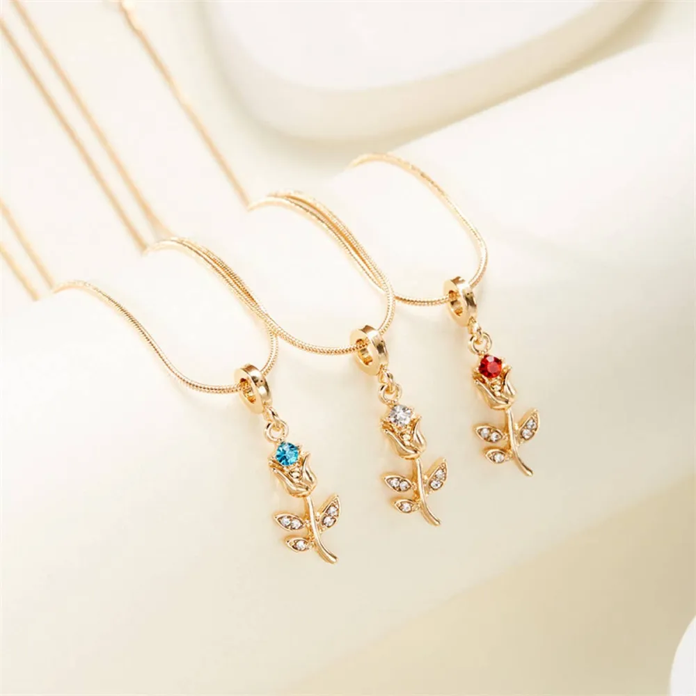 Rhinestone Floral Necklace