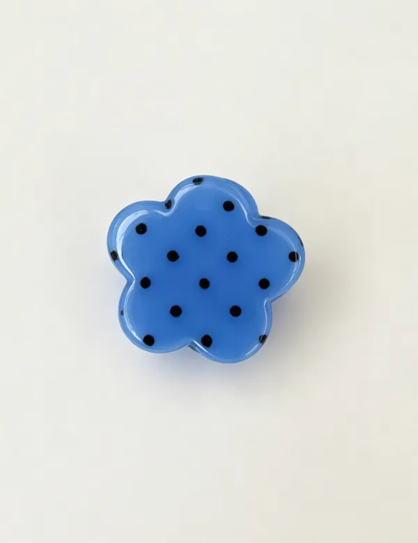 Flower Shape Polka Dot Mini Hair Hair Claw Clip