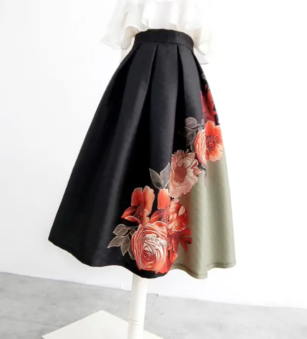 Weekend Comfort Everyday Casual Floral Skirt