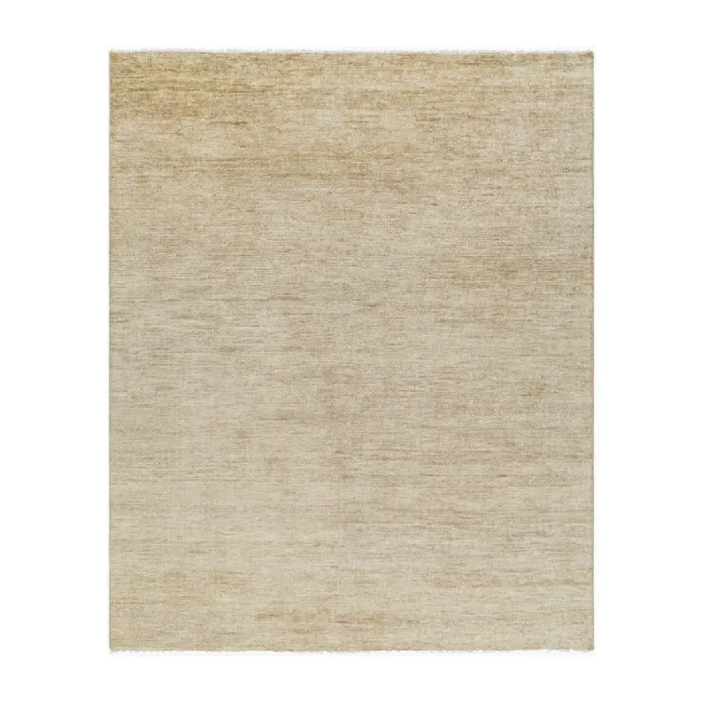 Hand-Knotted Wool Fringed Carpet