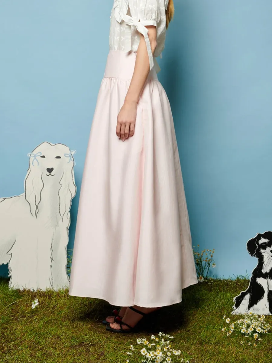 Taffeta Midi Skirt