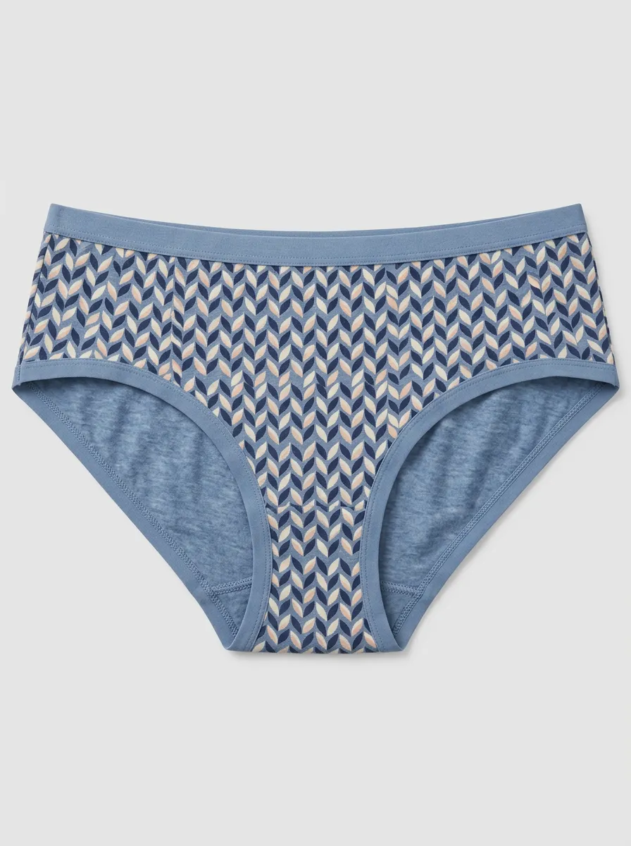 Women's Leaf Geometric Patterned Panties