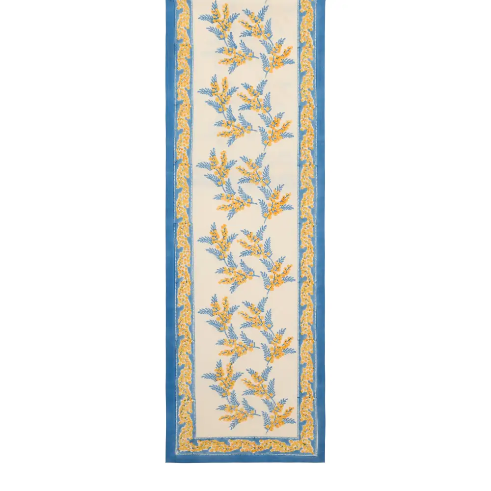 Delicate Mimosa Blossom Table Runner