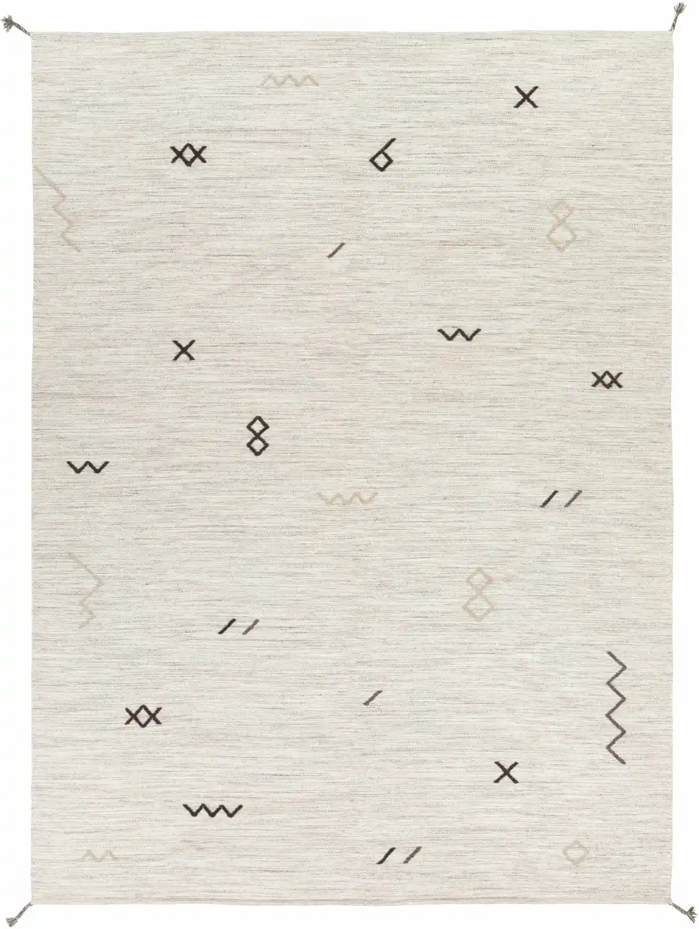 Understated Bohemian Wool Area Rug