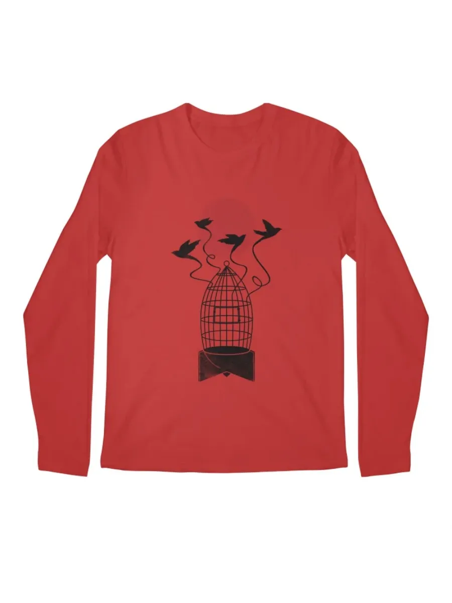 Minimalist Bird Printed T-Shirt
