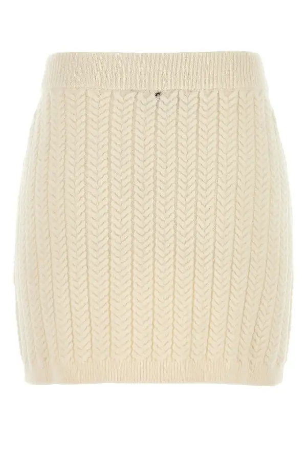Modern Mini Wool-Blend Wool Skirt
