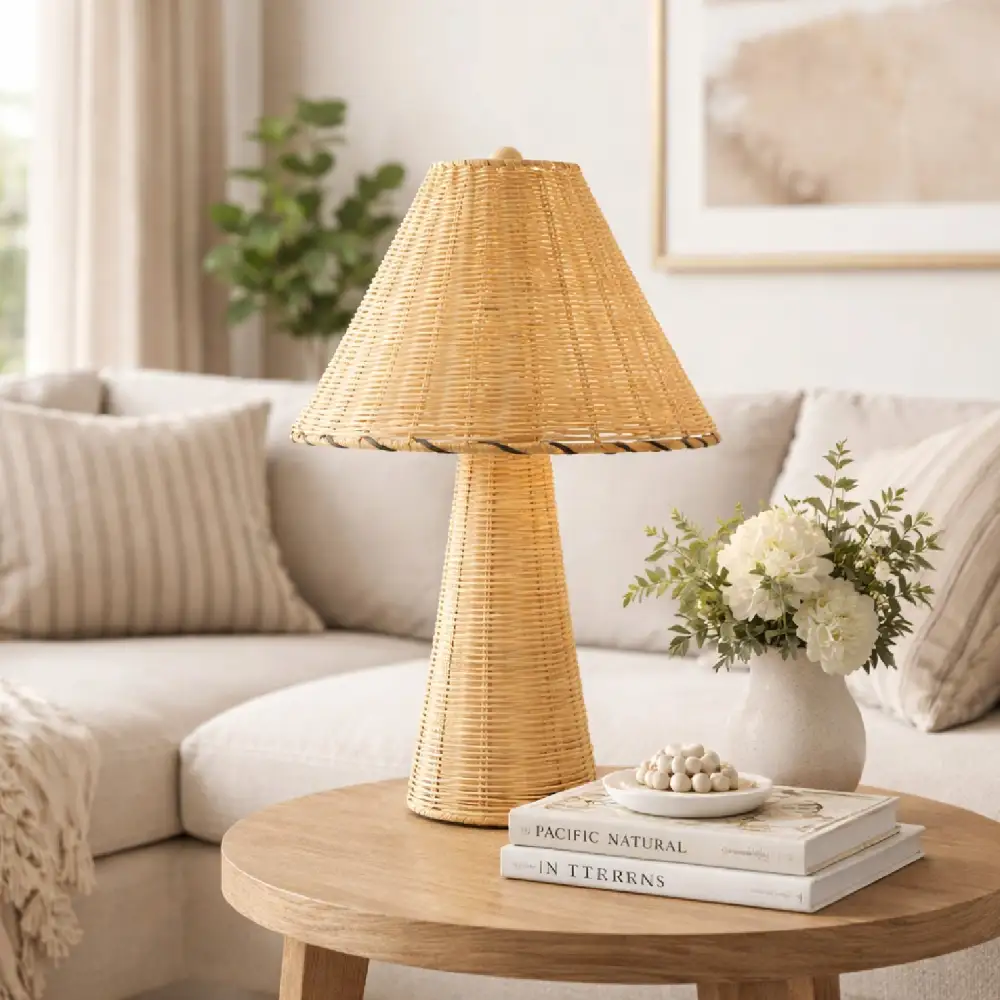 Refined Rattan Table Lamp