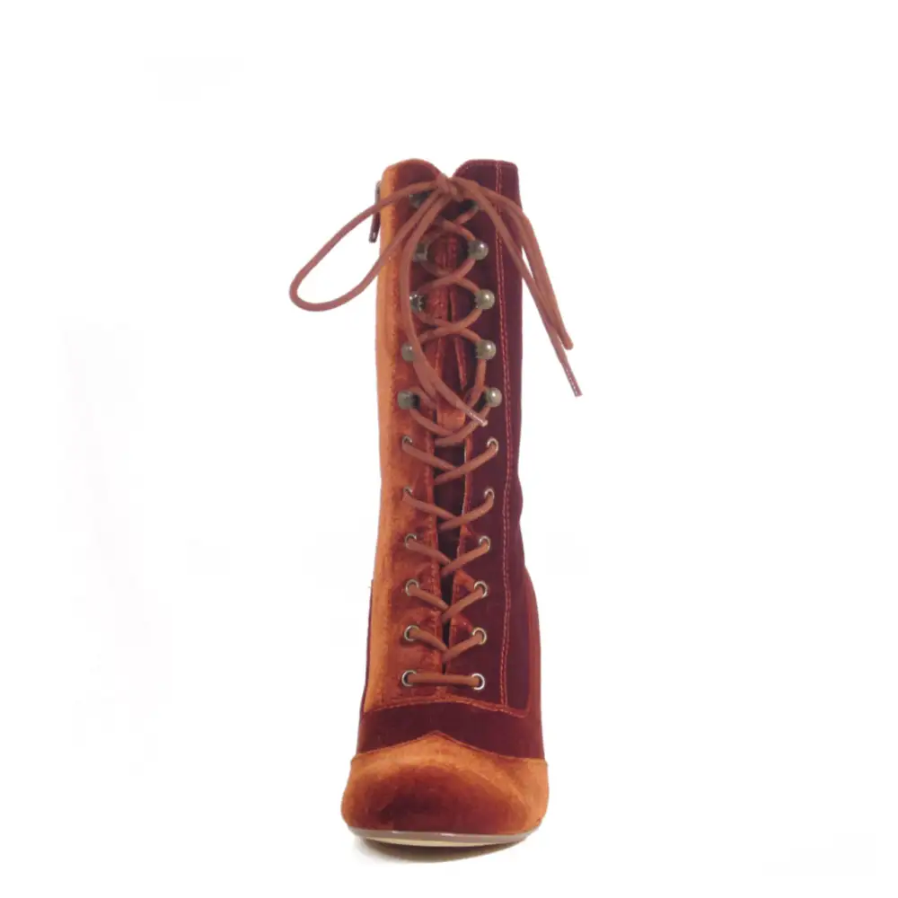 Velvet Victorian Ankle Boots