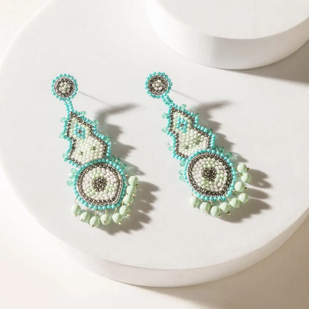 Graceful Artistic Artful Stone Accent Earrings