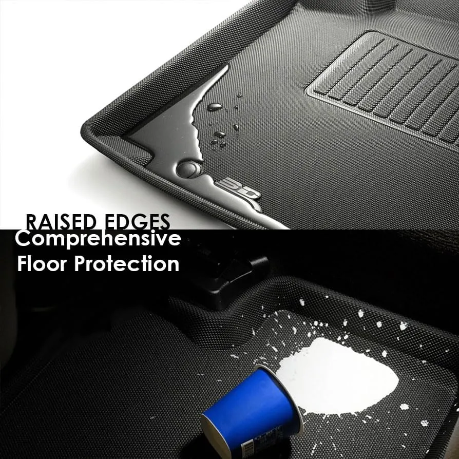 3D MAXpider All Weather Floor Mats for Mini Cooper/Hardtop/3-Door (F56) 2014-2023 Tailored Car Floor Mats Kagu Series (1st & 2nd Row)