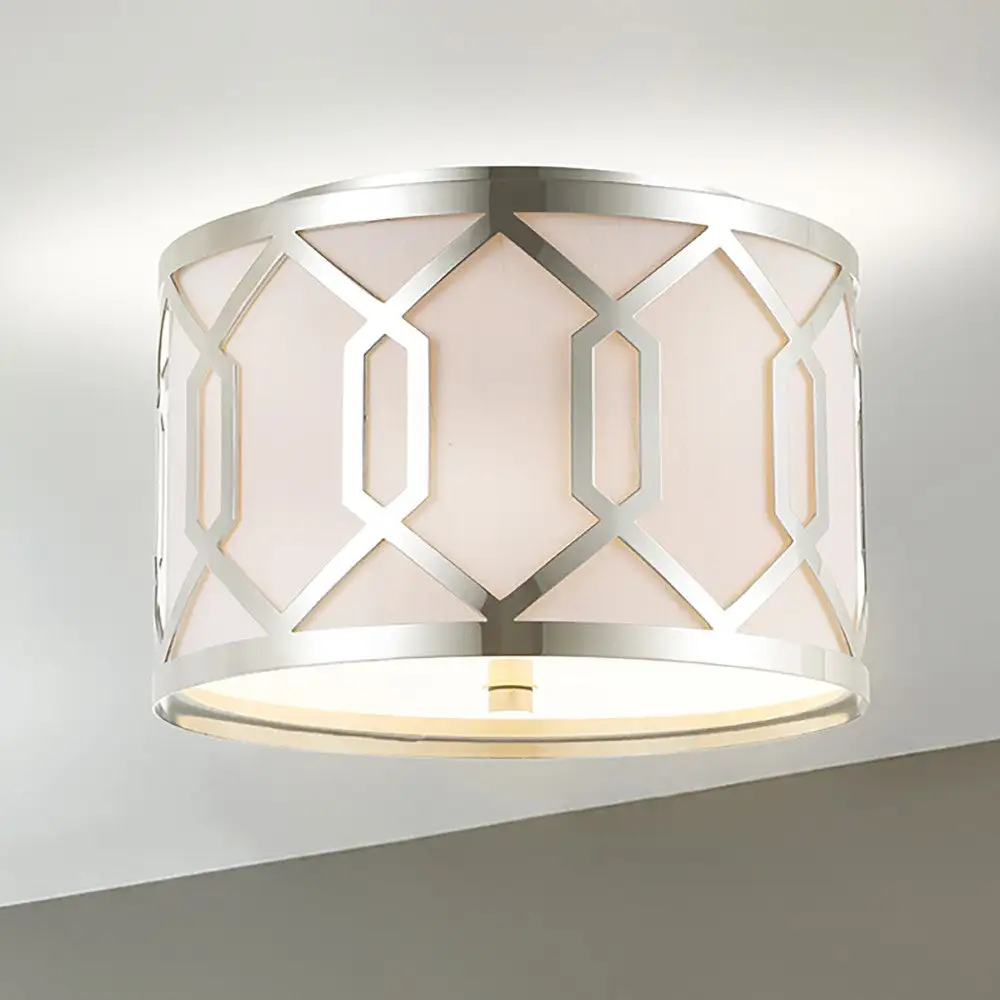 Hex Dual-Light Metal LED Flush Mount