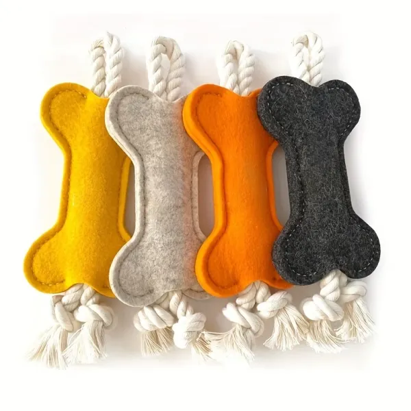 Felt Bone Dog Chew Toy