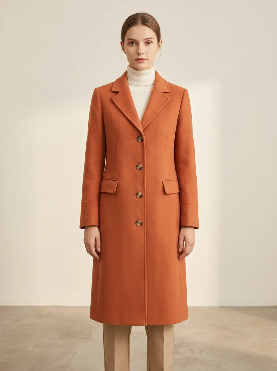 Textured Wool-Blend Longline Outerwear Coat