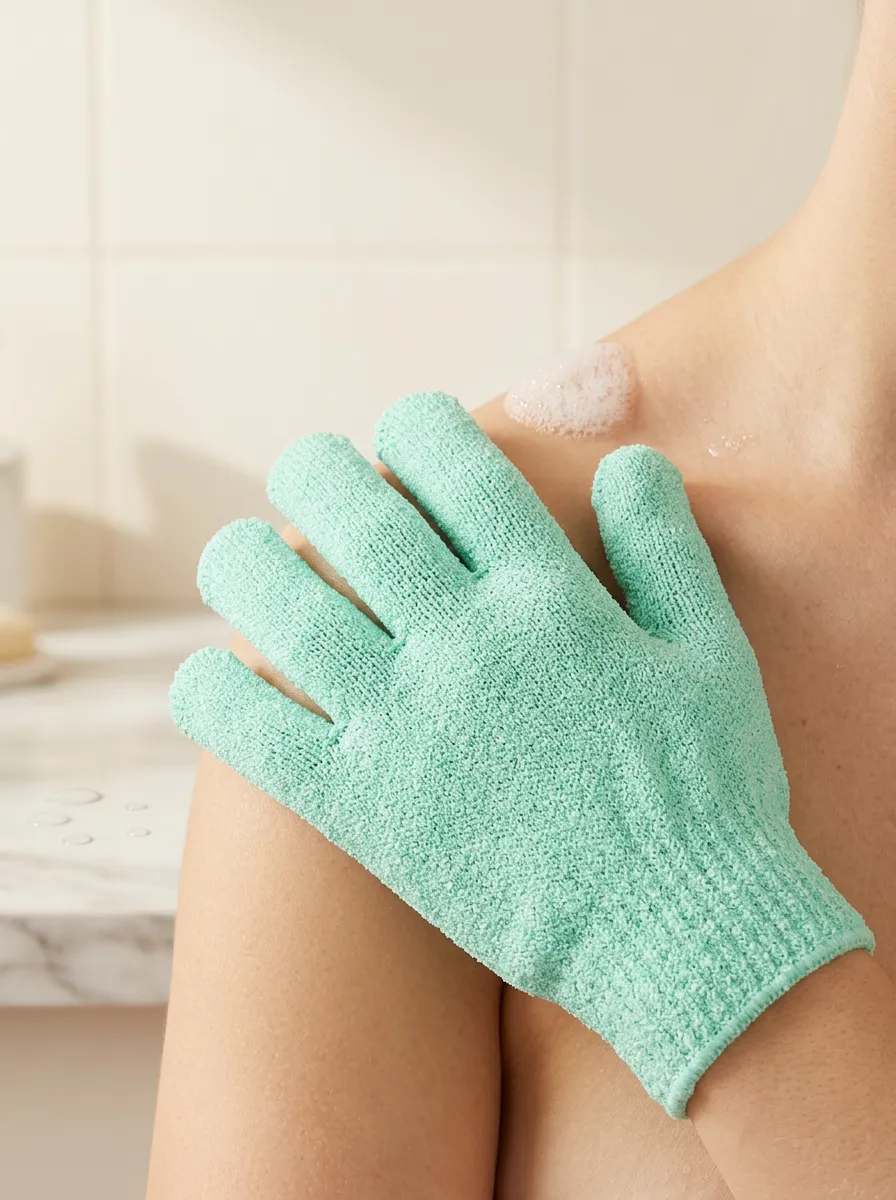 Compact-Form Textured Exfoliating Bath Exfoliating Glove