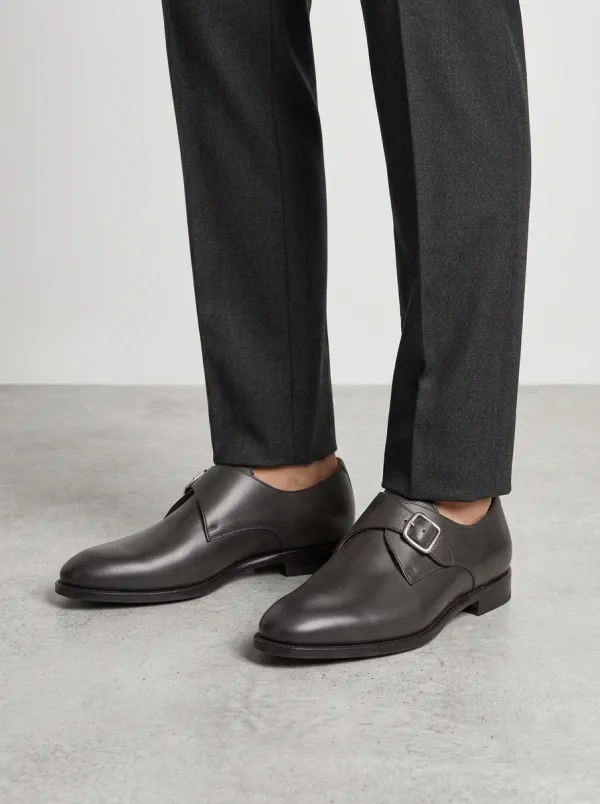 Men's Classic Business Formal Single Monk Strap Leather Shoes