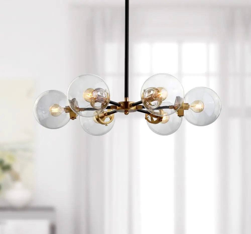 Six-Light Brass Cluster Pendant