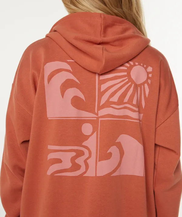 Women's Cartoon Patterned Zipper Hoodie