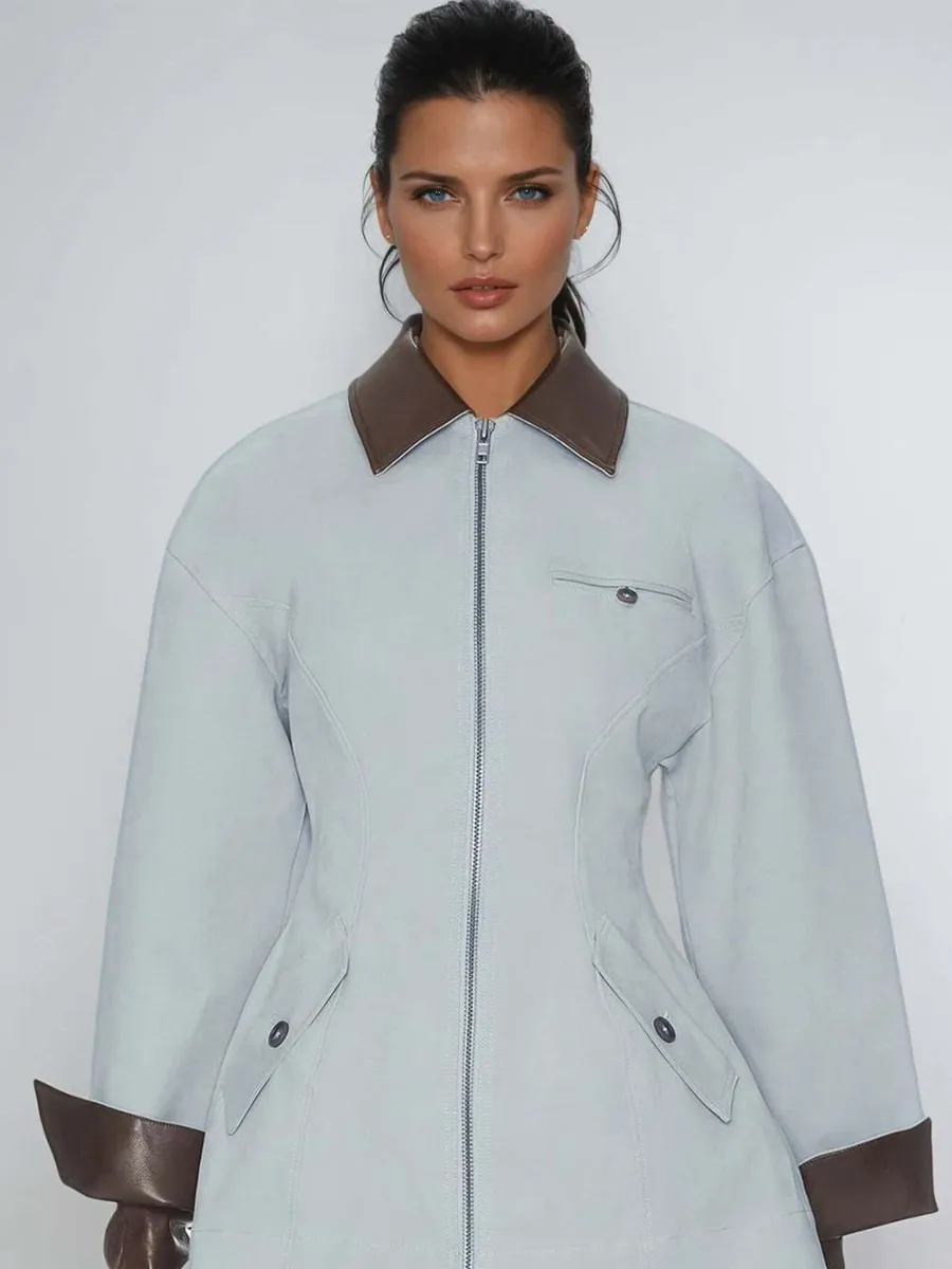 Delaney Deconstruct Leather Bodycon Jacket