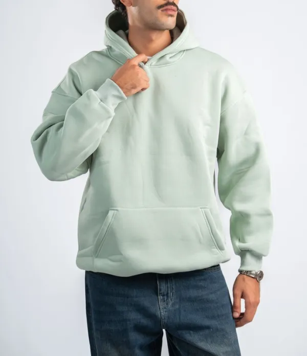 Mint Green Oversized Hooded Sweatshirt