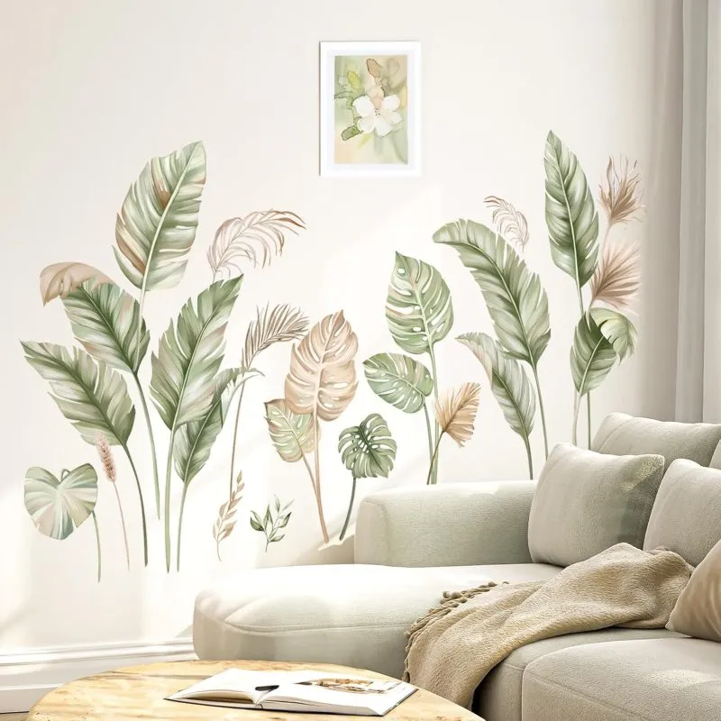 Watercolor Monstera Wall Mural