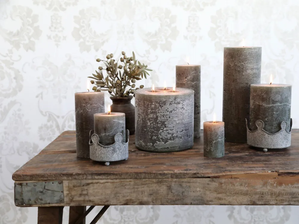 Tall Rustic Pillar Candle