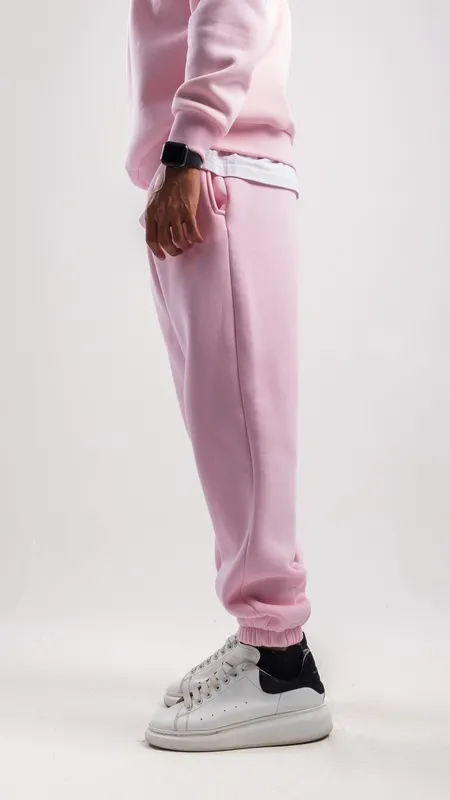 Baby Pink Relaxed Fit Sweatpants