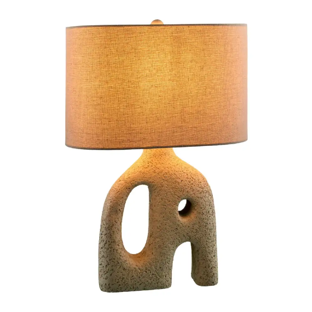 Abstract Carved Base Table Lamp