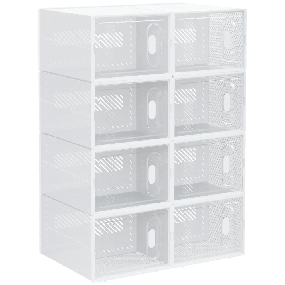 Stackable Magnetic Door Handled Shoe Storage Box