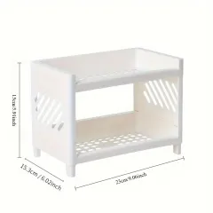 1 Pc 2-Tier Desktop Storage Rack