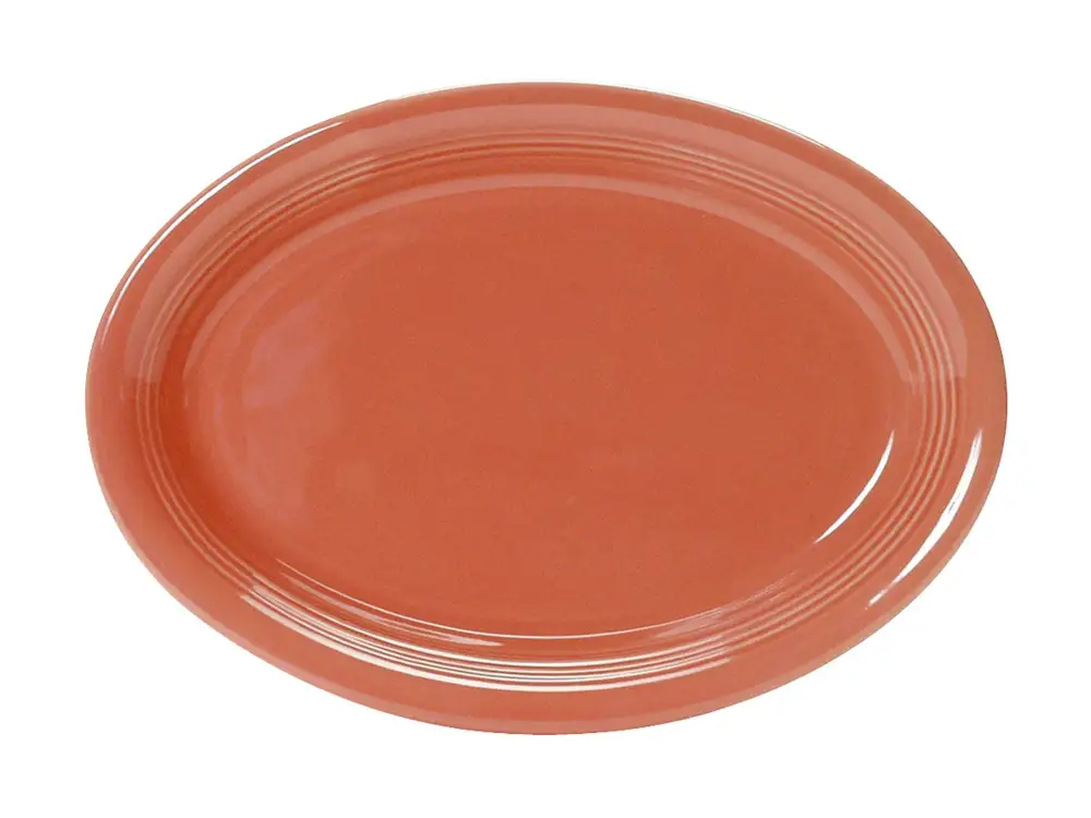 Concentric Pattern Oval Service Platter
