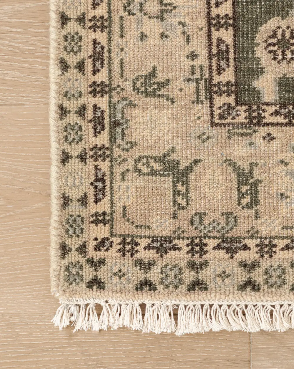 Durable-Weave Hand-Knotted Wool Area Rug