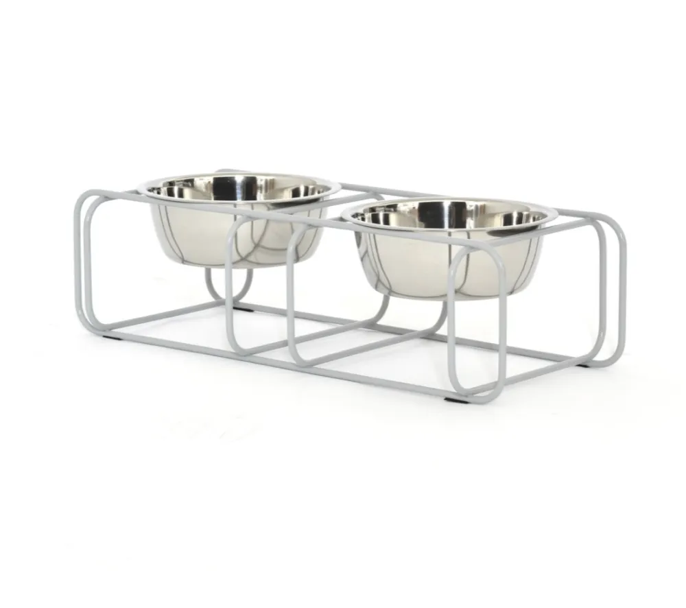 Elevated Compact Adjustable Pet Bowl Stand