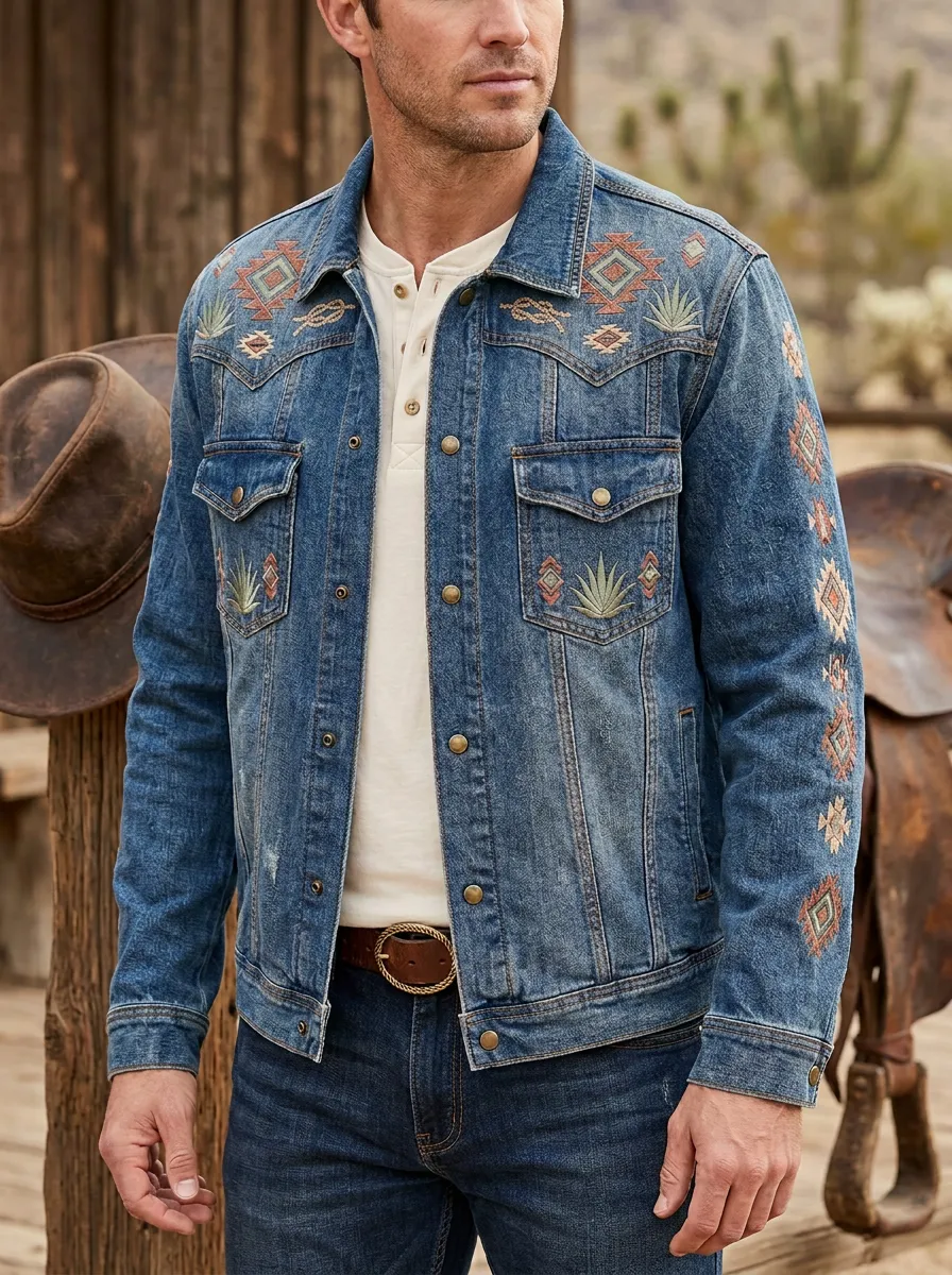 Rodeo Heritage Cactus Aztec Western Edit Men's Western Jacket