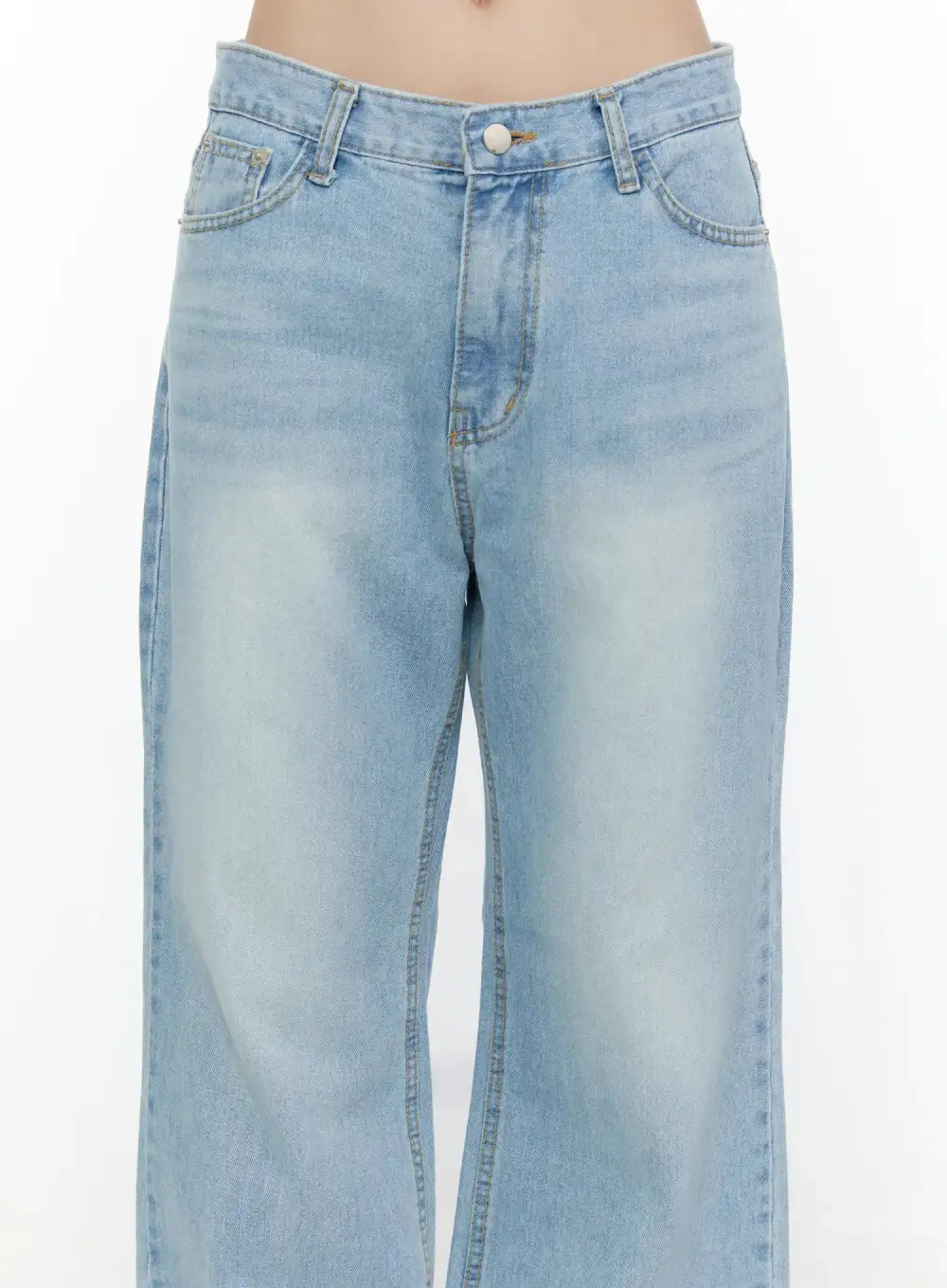 Pocketed Contemporary Wide Leg Jeans