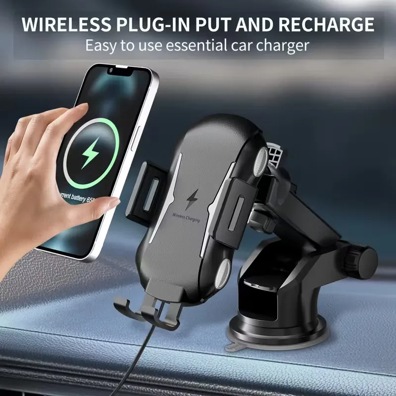 Secure Auto-Clamping Car Wireless Charger