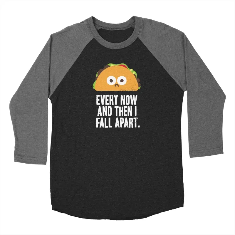 Men's Cartoon Taco Pattern Casual Long-Sleeved T-Shirt