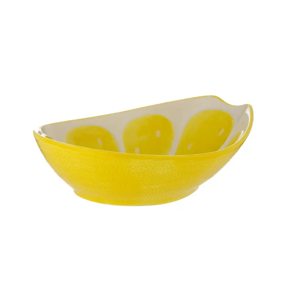 Lemon Ceramic Oval Bowl