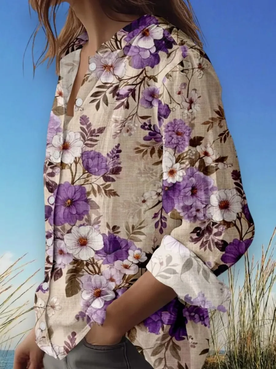 Romantic Floral Button Shirt