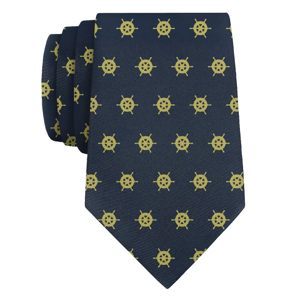 Nautical Wheel Pattern Necktie