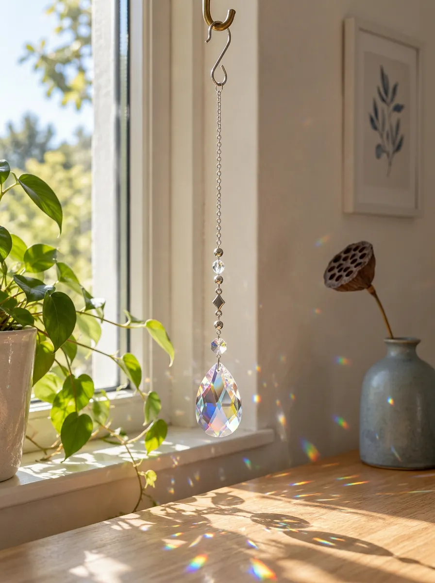 Teardrop Prism Hanging Suncatcher