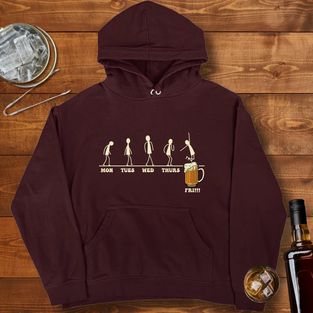 Craft beer style printed hoodie