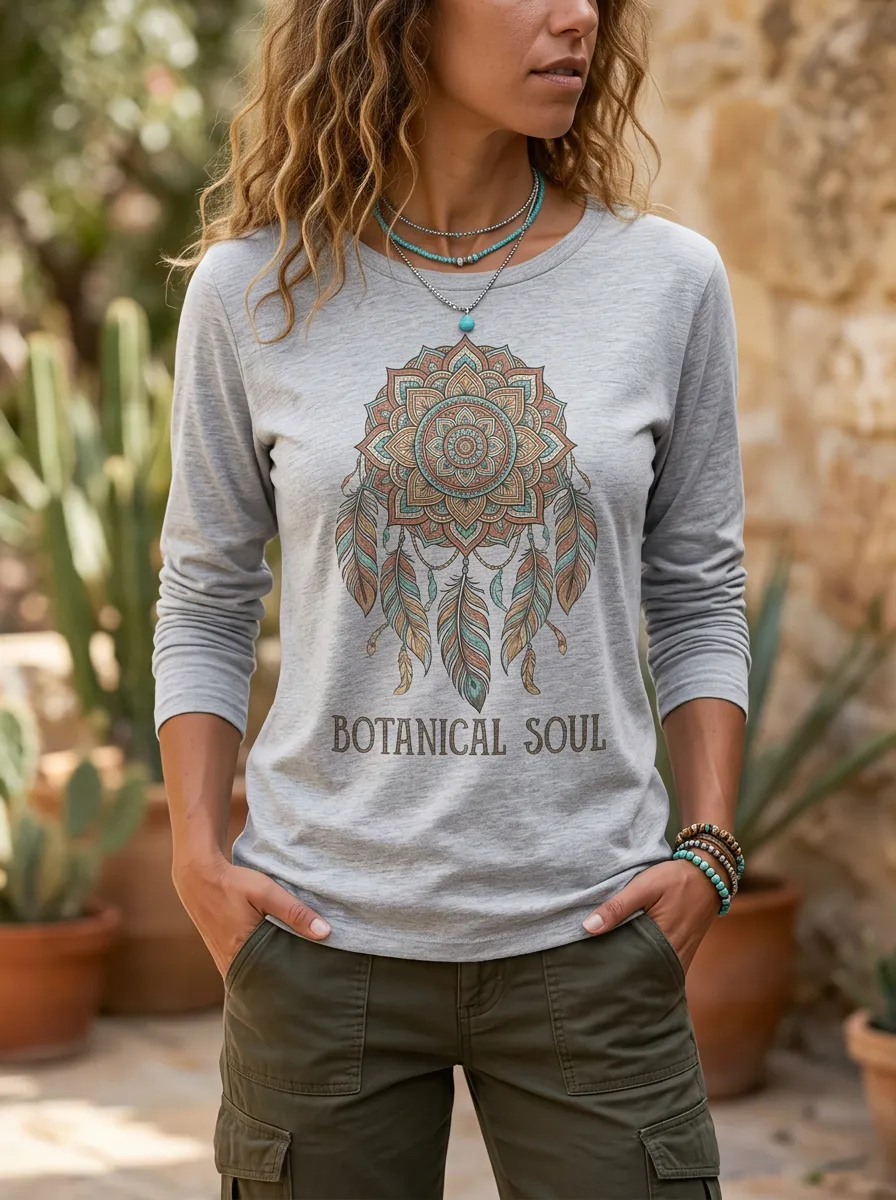 Boho Botanical Soul T-Shirt