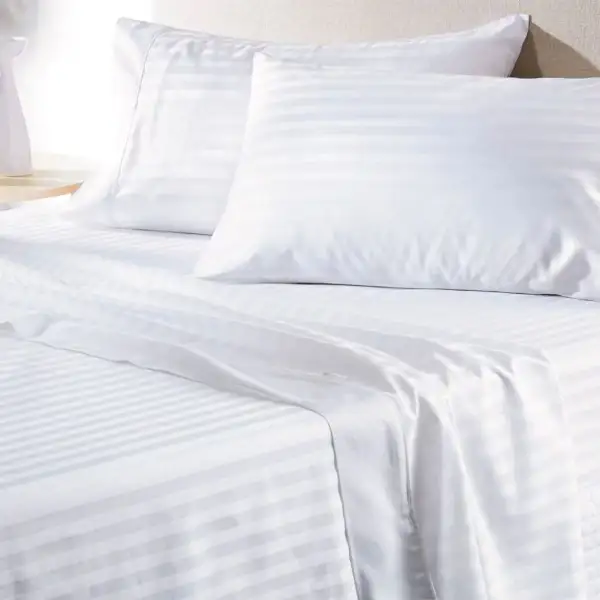 Cotton Sateen Stripe Sheet Set