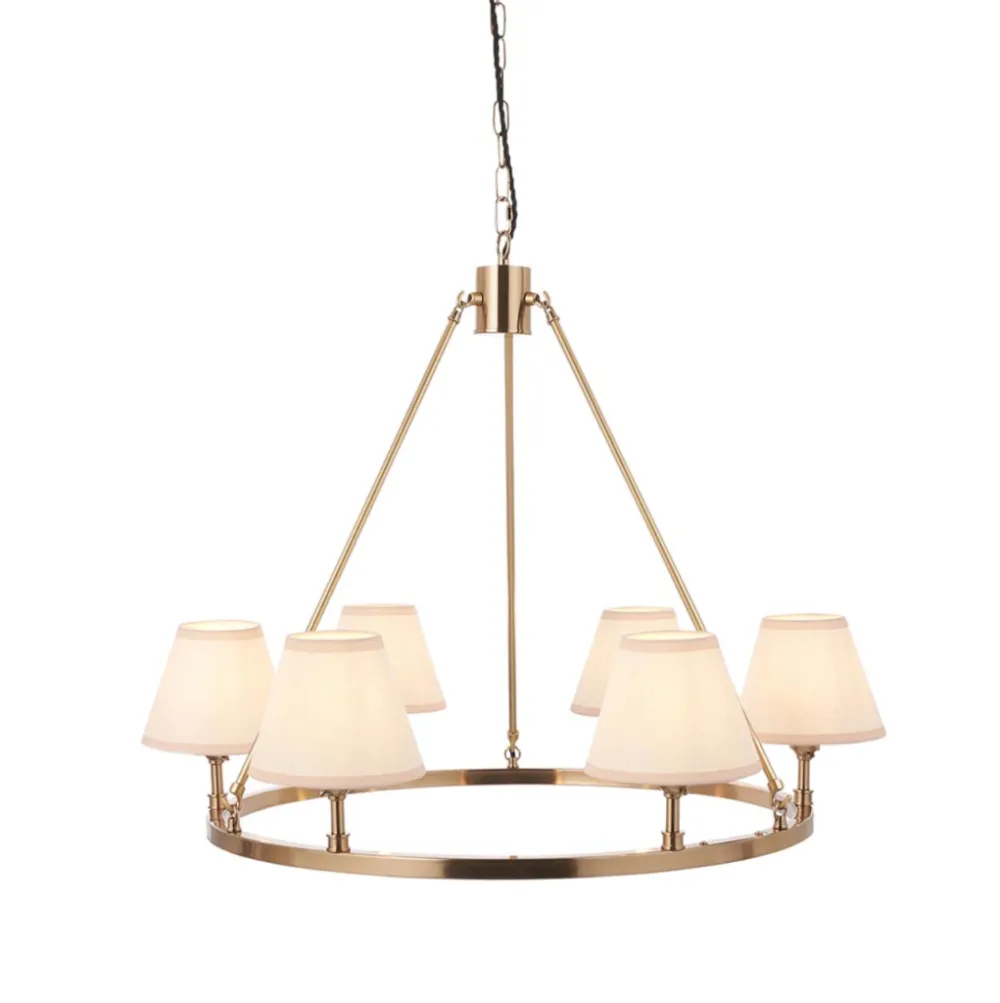 Hoop Fabric Shade Chandelier