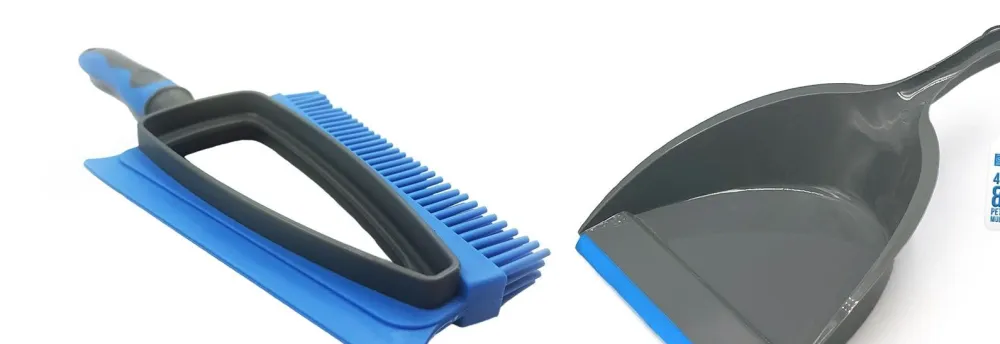 Rubber Pet Hair Dustpan Brush Set