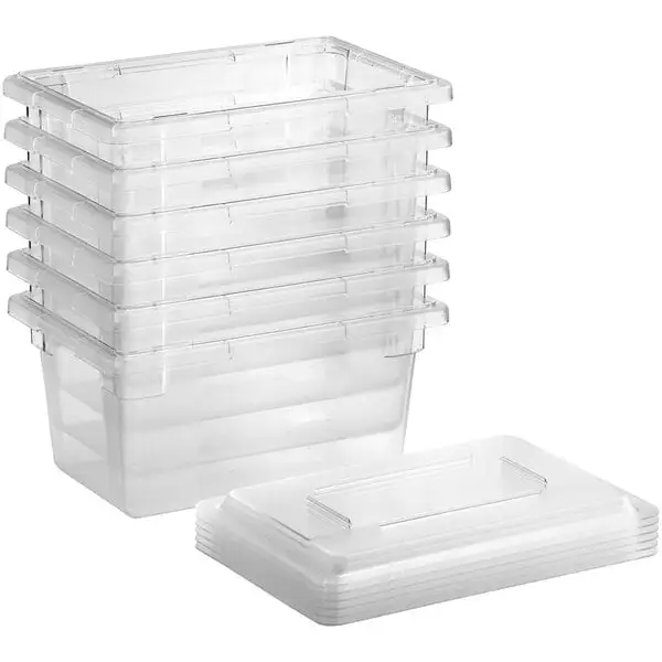 Space-Saving Polycarbonate Food Storage Box with Lid