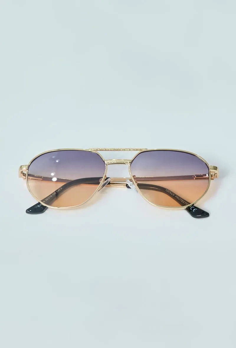 Slim Gradient Lens Sunglasses