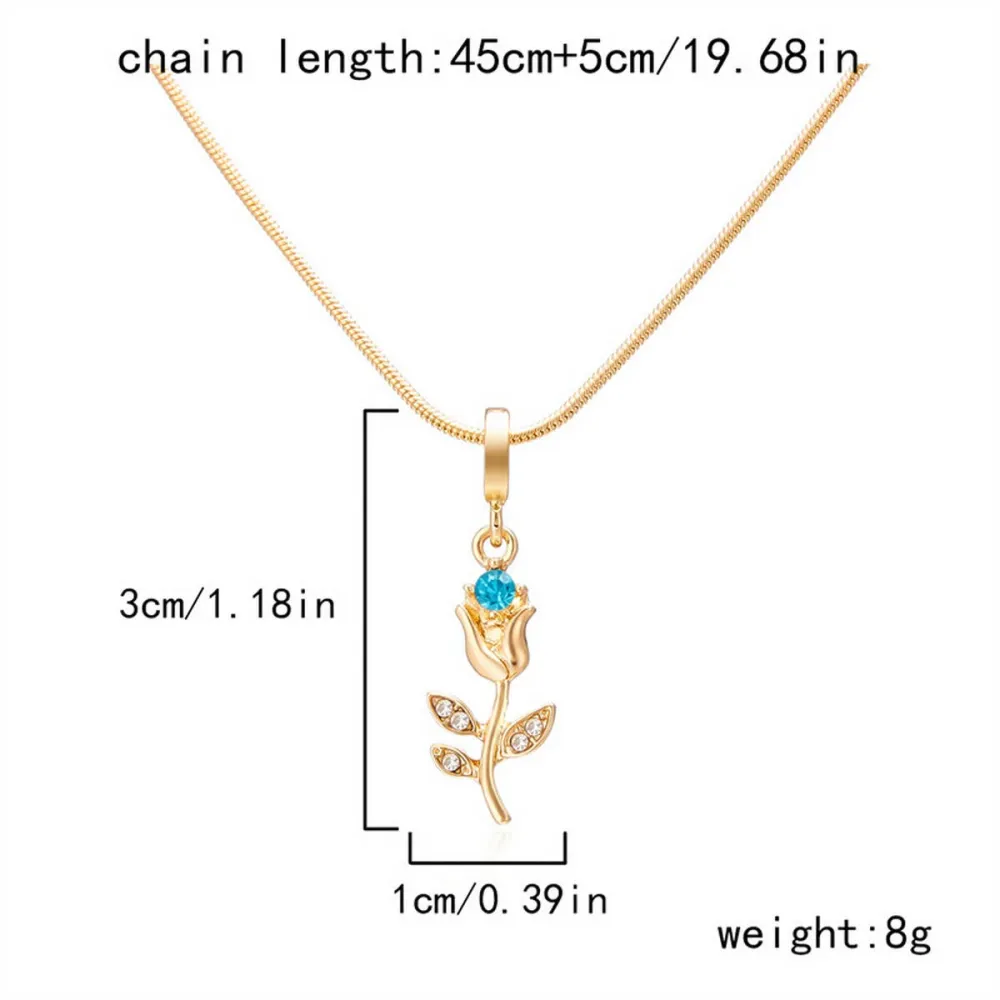 Rhinestone Floral Necklace